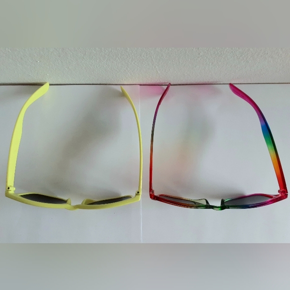2 for 1 boozy swag rainbow and lime green sunglasses. Happy Pride! - Picture 13 of 13